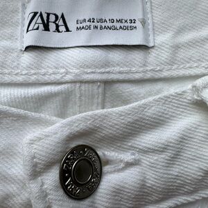 Zara White Jeans Size 42